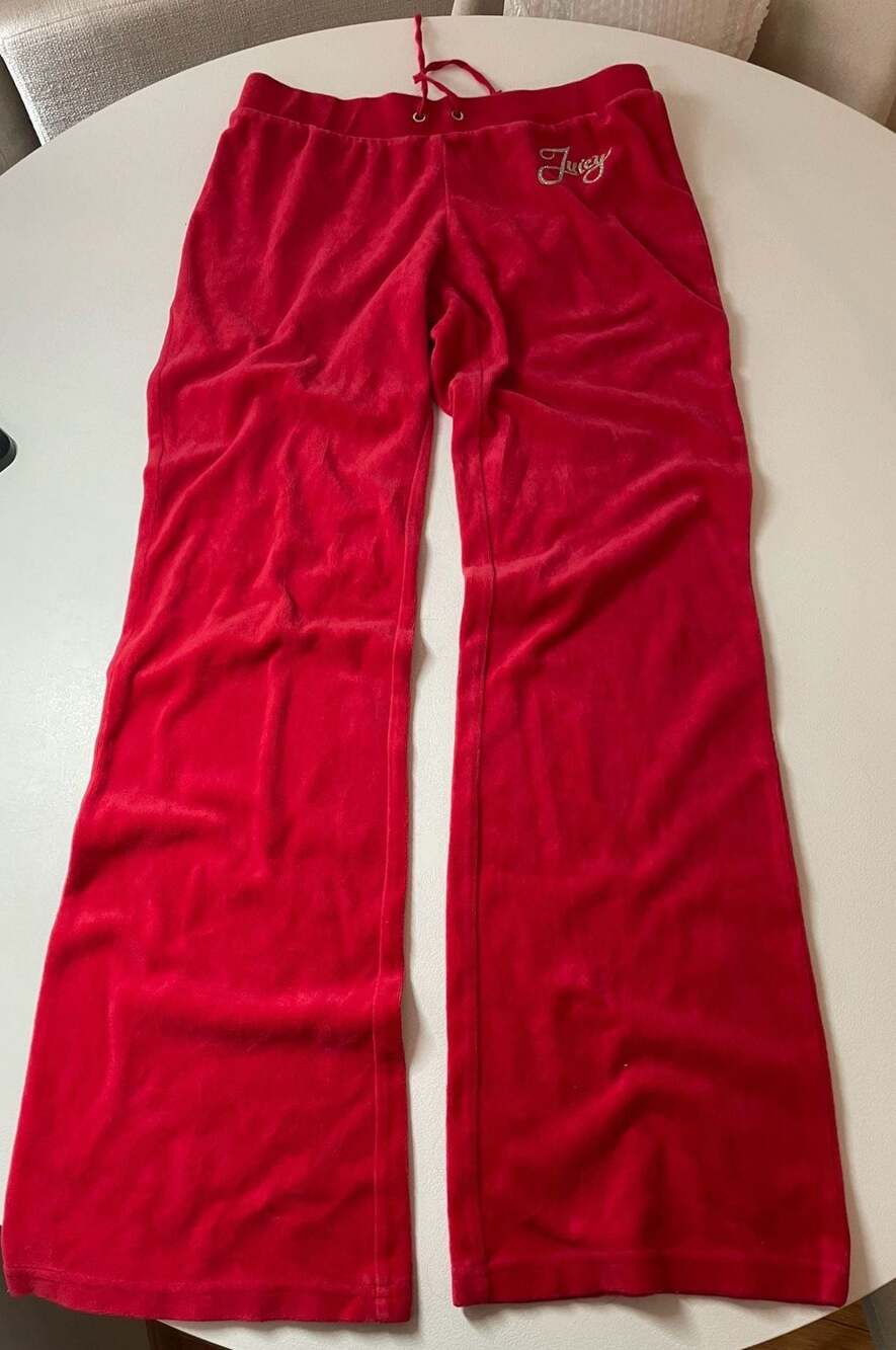 Juicy Couture Velour Flare Sweatpants Red Size S